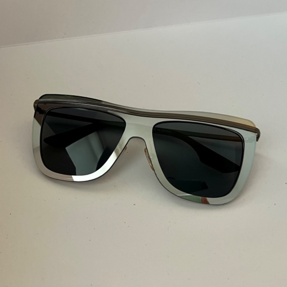 MCQ by Alexander McQueen Gray metallic silver frame sunglasses main image 11